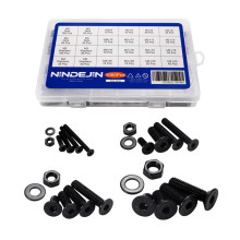 Grade 10.9 High Tensile Bolt Nut Black Oxide M2 M3 M4 M5 Hex Socket Allen Head Cap Screw with Washer